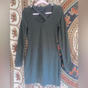 Criss Cross Dark Olive Maxi Dress!